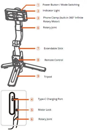 hohem-PHM-017-iSteady Q Smartphone-Stabilizer-FIG-1
