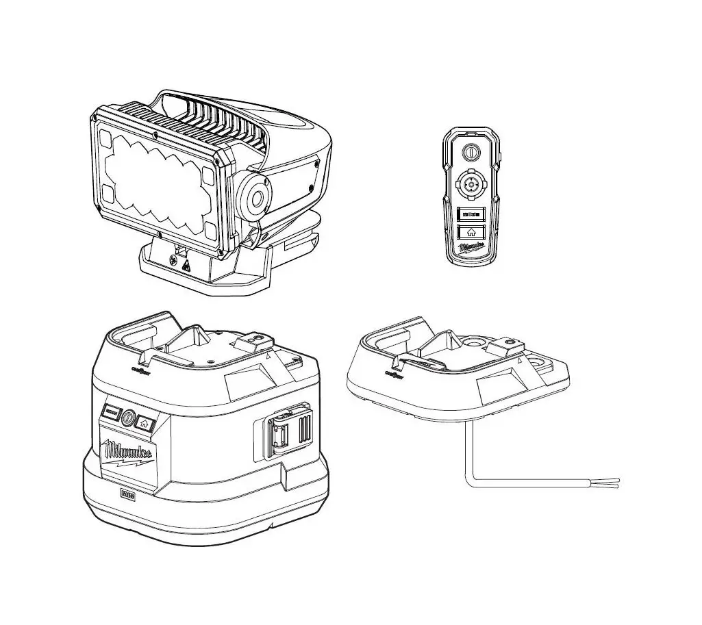 Milwaukee 2123-20 Utility Remote Control Search Light User Manual Milwaukee 2123-20 Utility Remote Control Search Light User Manual