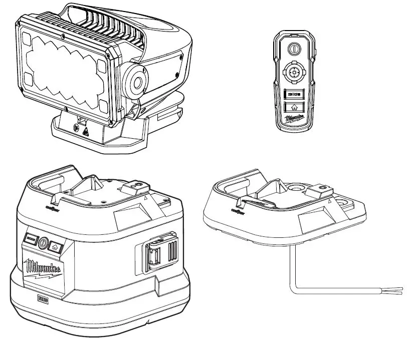 milwaukee 2123-20 Utility Remote Control Search Light pro