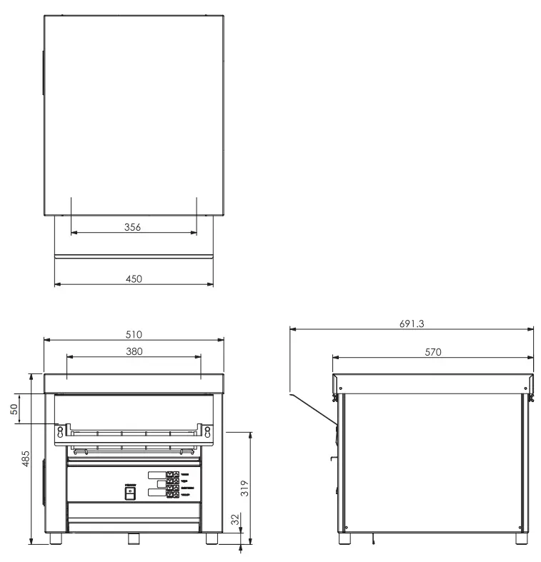woodson W.CVT.BUN.25 Bun Conveyor Toaster Oven - fig 2