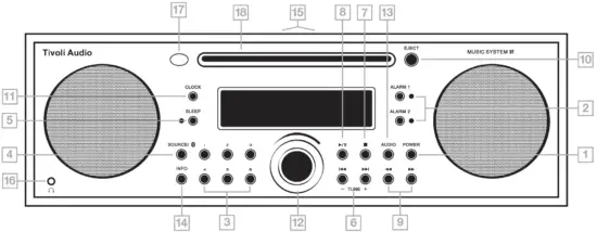 Tivoli Audio Music System BT Digital FM AM CD HiFi System - Fig