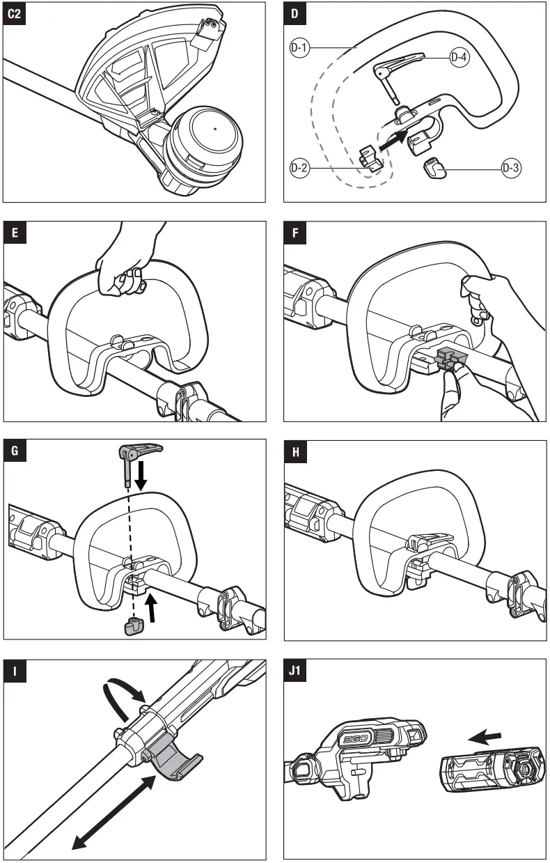 EGO ST1400E ST 56 Volt Lithium Ion Cordless Line Trimmer - Fig 1