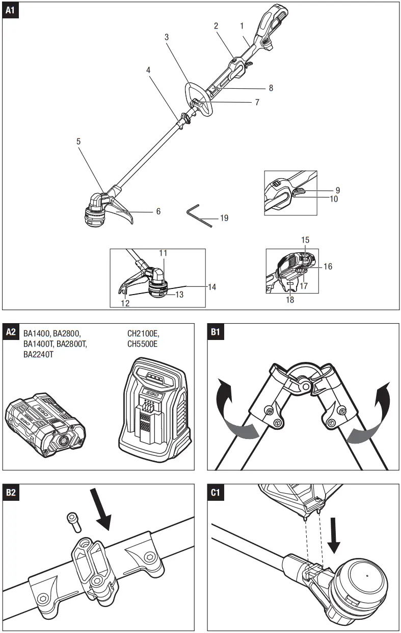 EGO ST1400E ST 56 Volt Lithium Ion Cordless Line Trimmer - Fig
