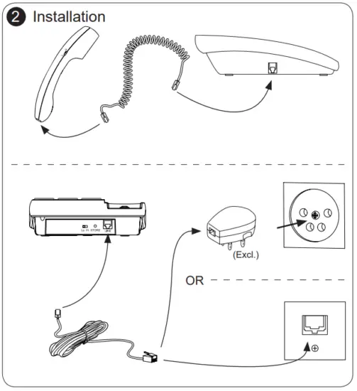 Profoon TX-575 Desk Phone with Large Keys - fig2