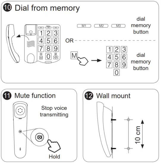Profoon TX-575 Desk Phone with Large Keys - fig7