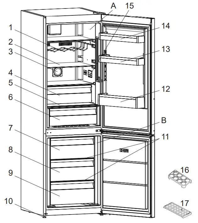 MORRIS MRS 31320R Retro Series Combi Refrigerator- fig3