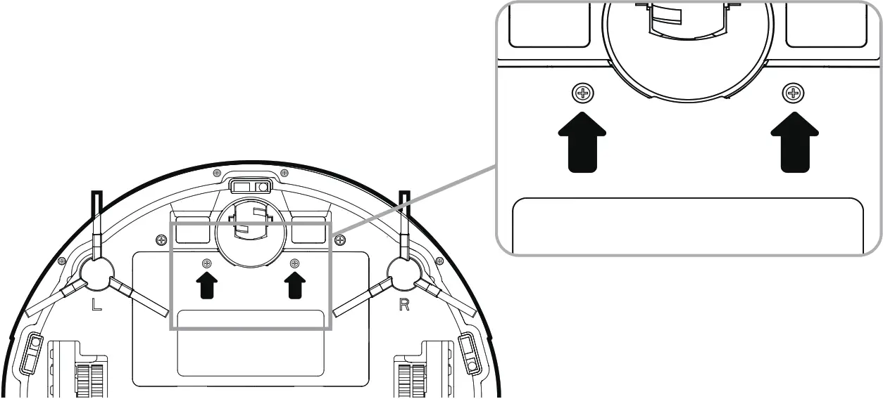 Shenzhen 2020X580S6 ROBOTIC VACUUM CLEANER - remove the battery