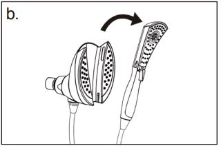 DELTA in2ition Shower Installation Guide - Pull the Hand Shower away from the slot