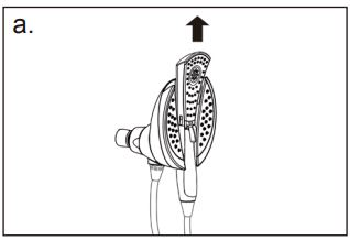 DELTA in2ition Shower Installation Guide - Push the lower part of the Hand Shower upwards