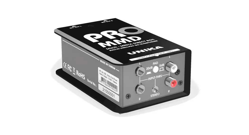 Unika Pro Prommd Pro Series Audio Interface Multi-media Direct Box User Manual Unika Pro Prommd Pro Series Audio Interface Multi-media Direct Box User Manual