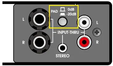 UNiKA PRO PROMMD Pro Series Audio Interface Multi-Media Direct Box - INPUT PAD ATTENUATION