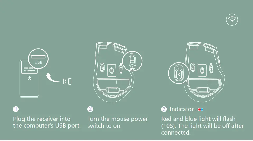 A4TECH FB35C FASTLER Dual Mode Rechargeable Silent Click Wireless Mouse - Fig1