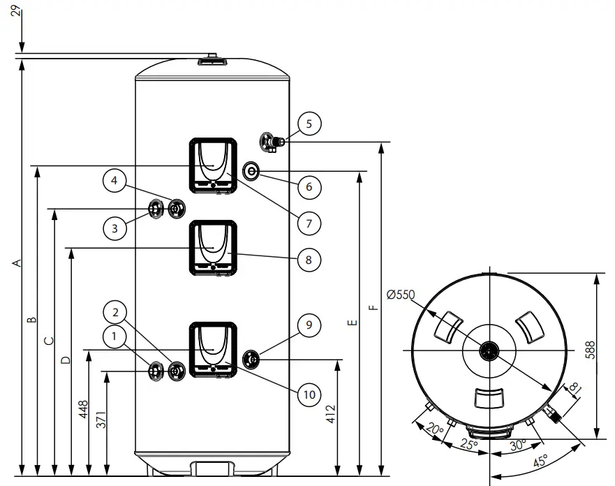 Central Heating PremierPlus Solar Unvented Hot Water Cylinder - fig3