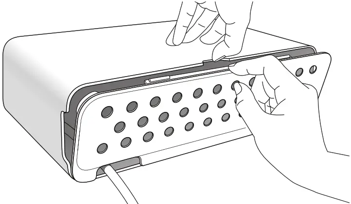 Kantek POWERCENTRAL Cable Managemen-- Remove the back cover