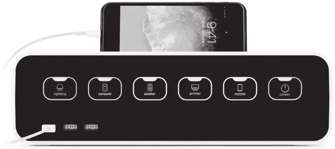 Kantek POWERCENTRAL Cable Management- Power Hub