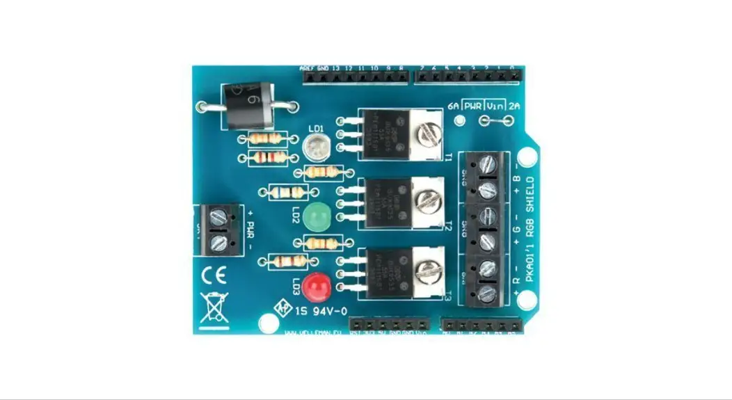 Velleman Vma01 Rgb Shield For Arduino User Guide