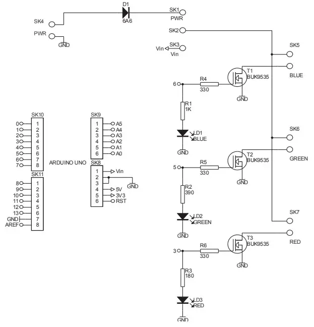 velleman VMA01 RGB Shield for Arduino - Figure 2