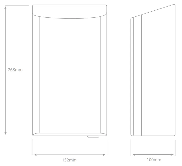 hyco CURVEW 0.9kW Automatic Hand Dryer - Specifications