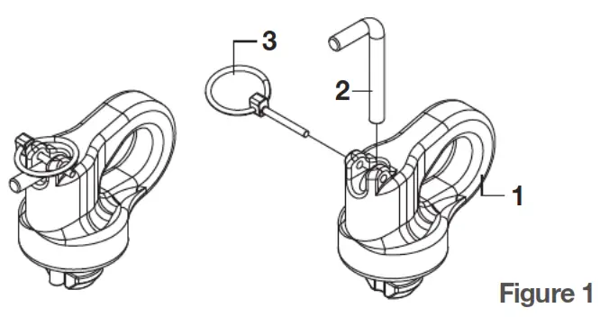 CURT 60691 OEM Puck System Gooseneck Safety Chain Anchors - Figure 1