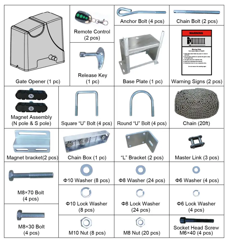 TOPENS DKC1000(S Y) Sliding Gate Opener - Fig 3