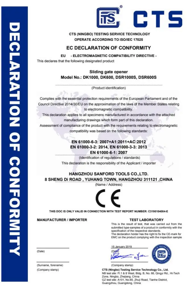 TOPENS DKC1000(S Y) Sliding Gate Opener - Sing