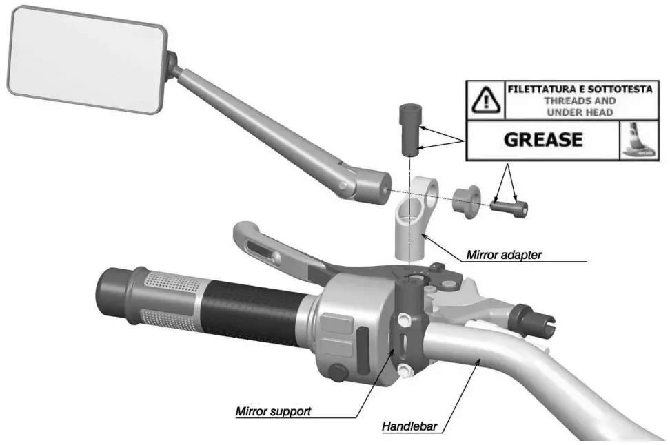 rizoma BS213 Quantum Side Mirror fig 1
