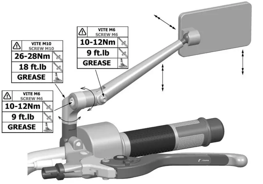 rizoma BS213 Quantum Side Mirror fig 2