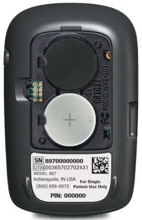 ACCU CHEK Child Resistant Battery Door - Changing the Batteries 2