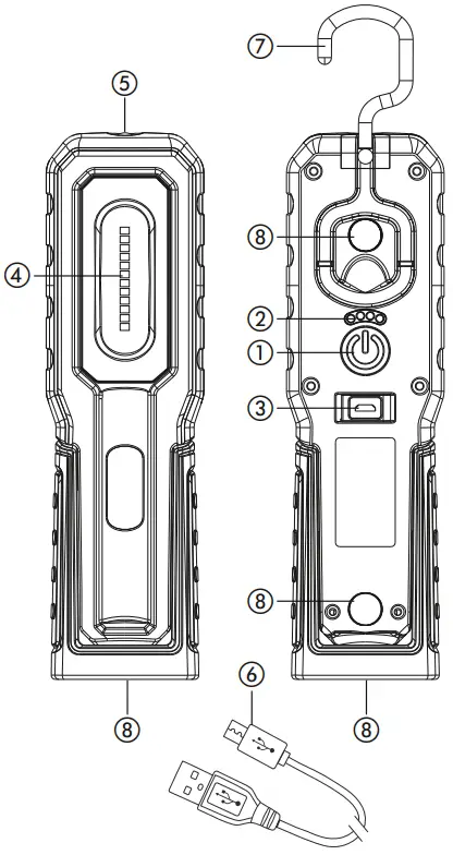brennenstuhl HL 700 A Rechargeable LED Hand Lamp - Figure