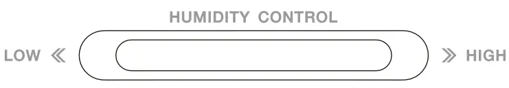 SET THE VEGETABLE DRAWER HUMIDITY 