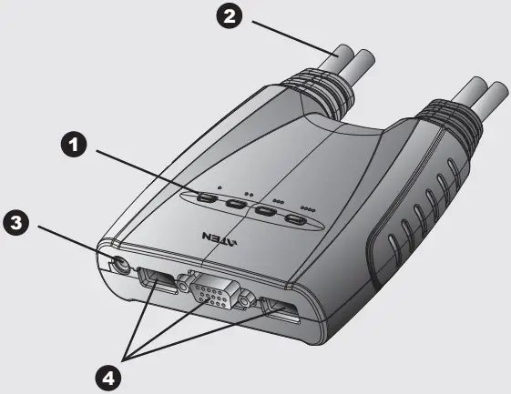 ATEN CS64U CS64US 4 Port USB KVM Switch A