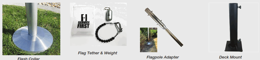 SERVICE FIRST Adventure Series 20 Inch Portable Telescoping Flagpole -13