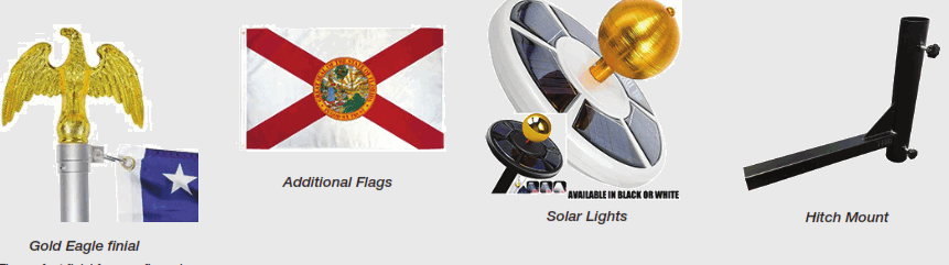 SERVICE FIRST Adventure Series 20 Inch Portable Telescoping Flagpole -14