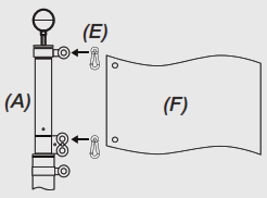 SERVICE FIRST Adventure Series 20 Inch Portable Telescoping Flagpole -4