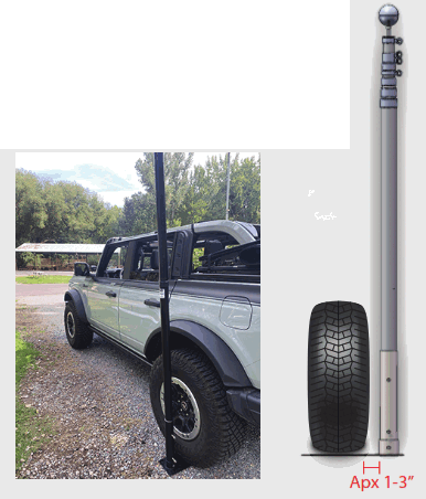 SERVICE FIRST Adventure Series 20 Inch Portable Telescoping Flagpole -7