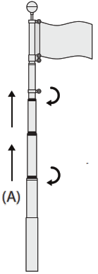 SERVICE FIRST Adventure Series 20 Inch Portable Telescoping Flagpole -9