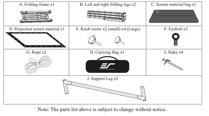 ELITE SCREEN YardMaster 2 Series Indoor-Outdoor Portable Projection Screen - Figure 2