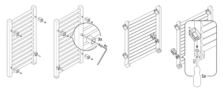 TERMA 2728BTU Alex One Electric Towel Rail 1580 500mm Grey-fig6