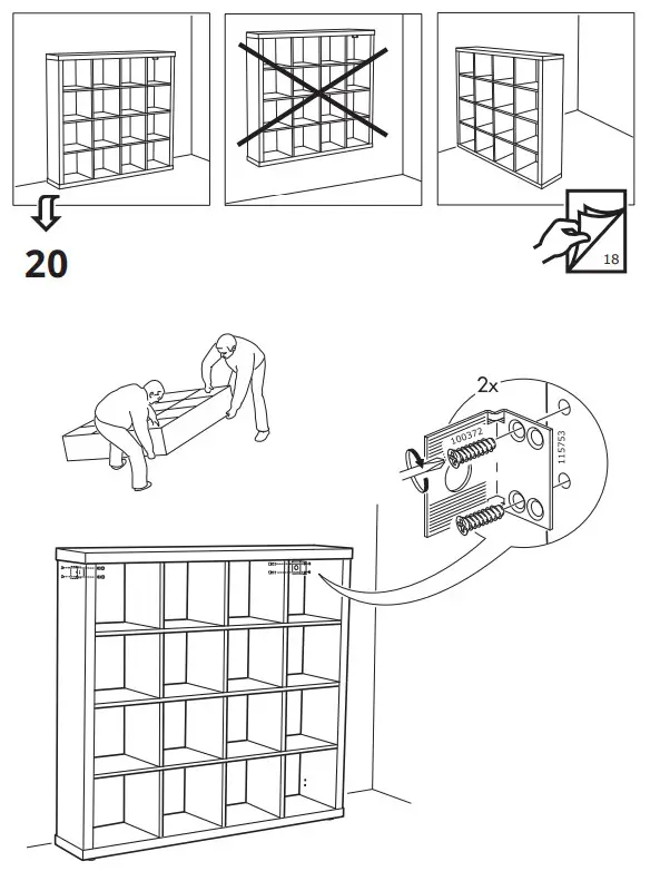 IKEA KALLAX Shelving Unit White 147×147 cm - 20