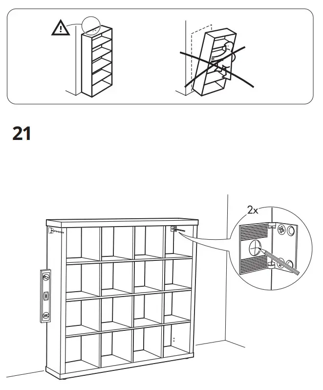 IKEA KALLAX Shelving Unit White 147×147 cm - 21