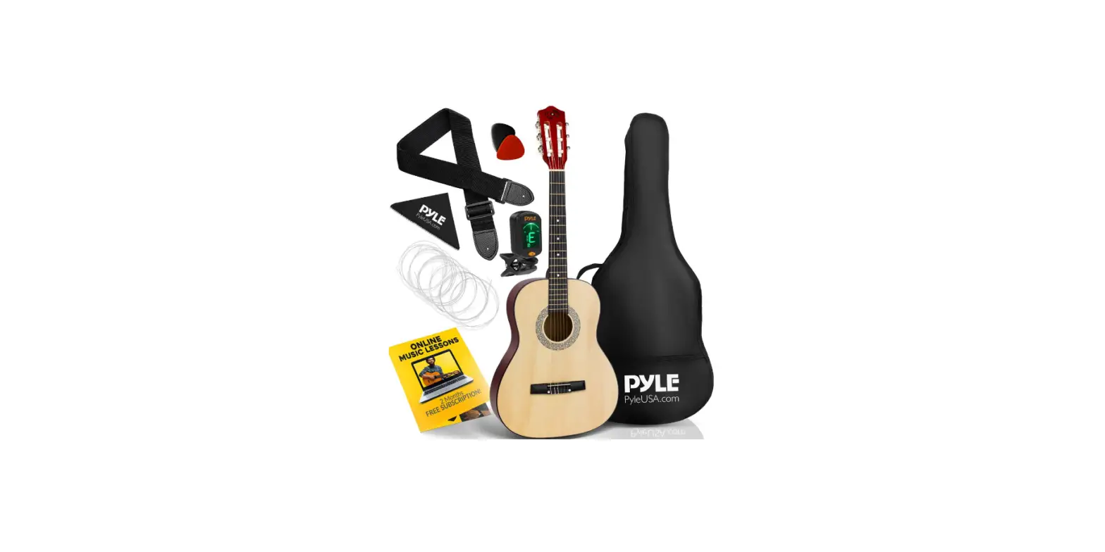 Pyle Pgaclstr10n 6-string Classical Guitar With Digital Tuner And Accessory Kit User Guide