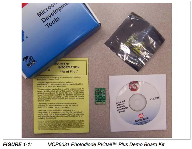 MICROCHIP MCP6031 Photodiode PICtail Plus Demo Board - fig 1