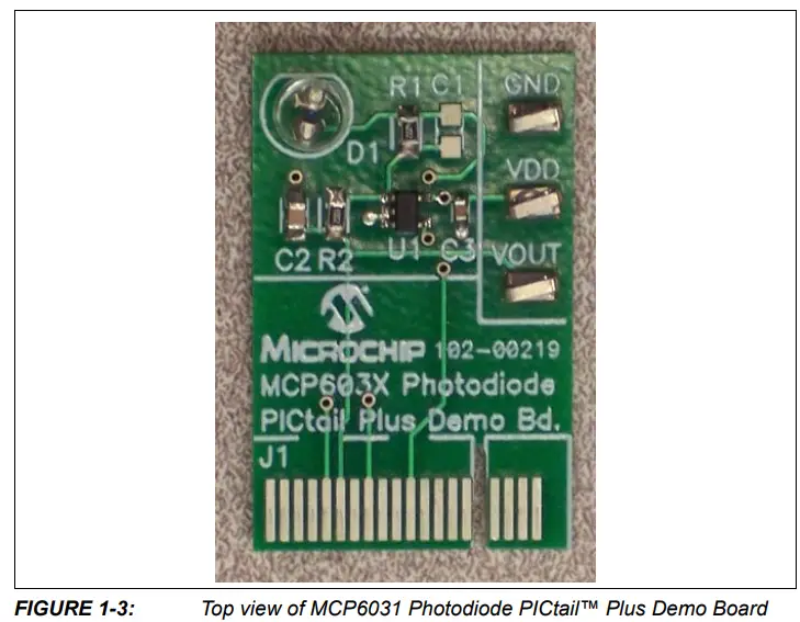 MICROCHIP MCP6031 Photodiode PICtail Plus Demo Board - fig 3