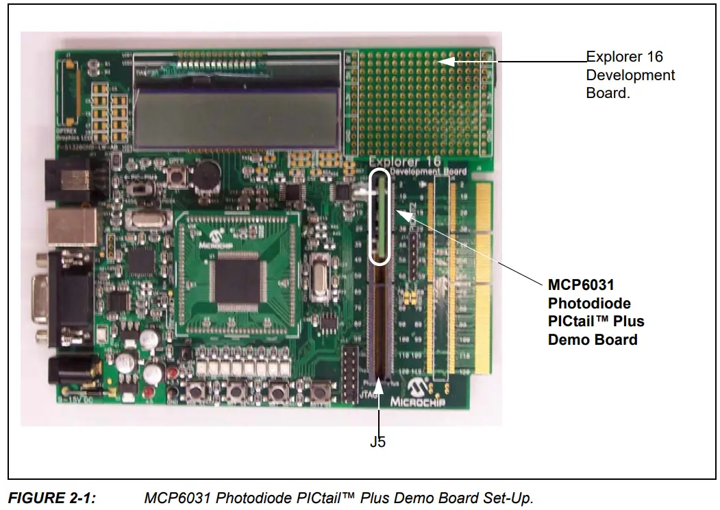 MICROCHIP MCP6031 Photodiode PICtail Plus Demo Board - fig 5