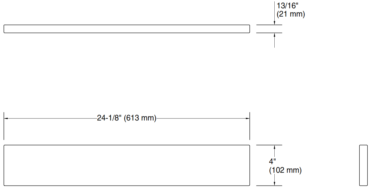 KOHLER K 25814 4 x 24 Inch Quartz Backsplash - fig.