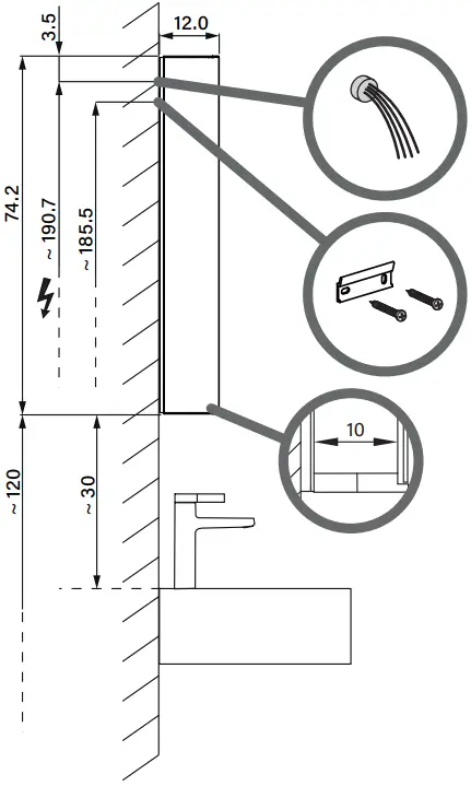 Schneider Object Line Comfort LED Mirror Cabinets C02