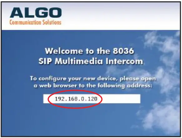 ALGO 8036 SIP Multimedia Intercom