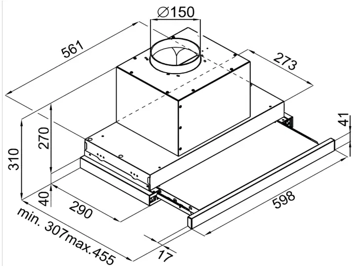 Amica FH 664 330 S Kitchen Extractor Hood Q1