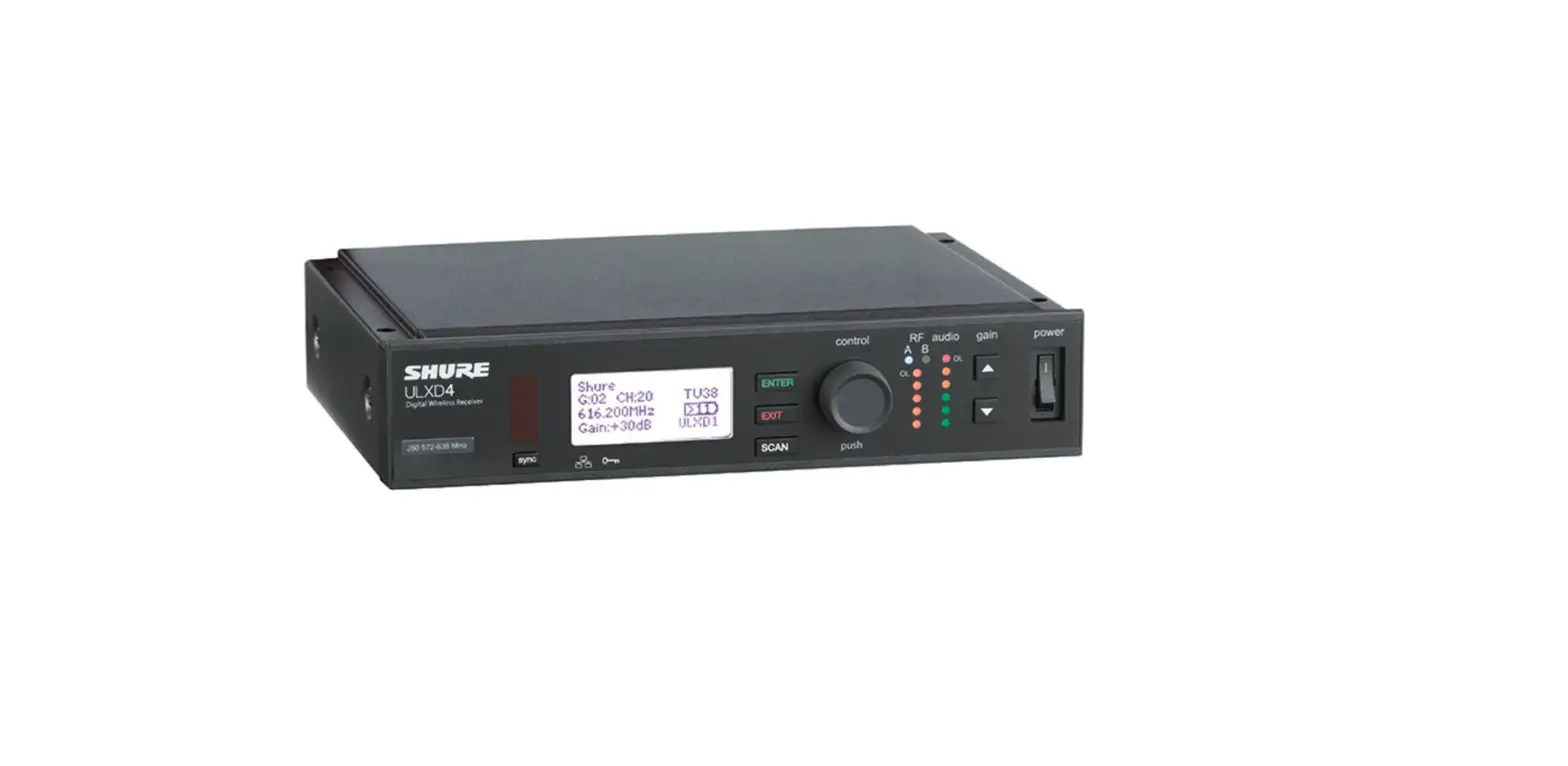 Shure Glxd4+ Digital Wireless Receiver User Manual