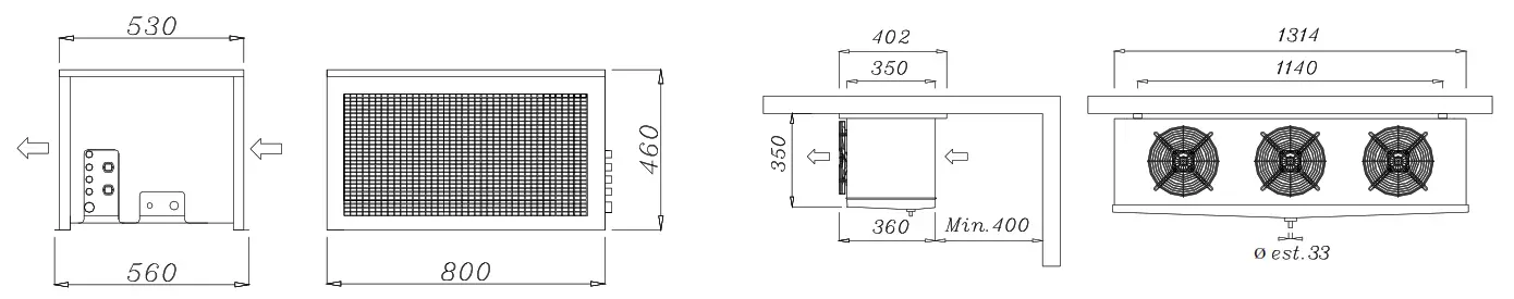 Diamond HN170M-1R Split Freezer - Drawing 10